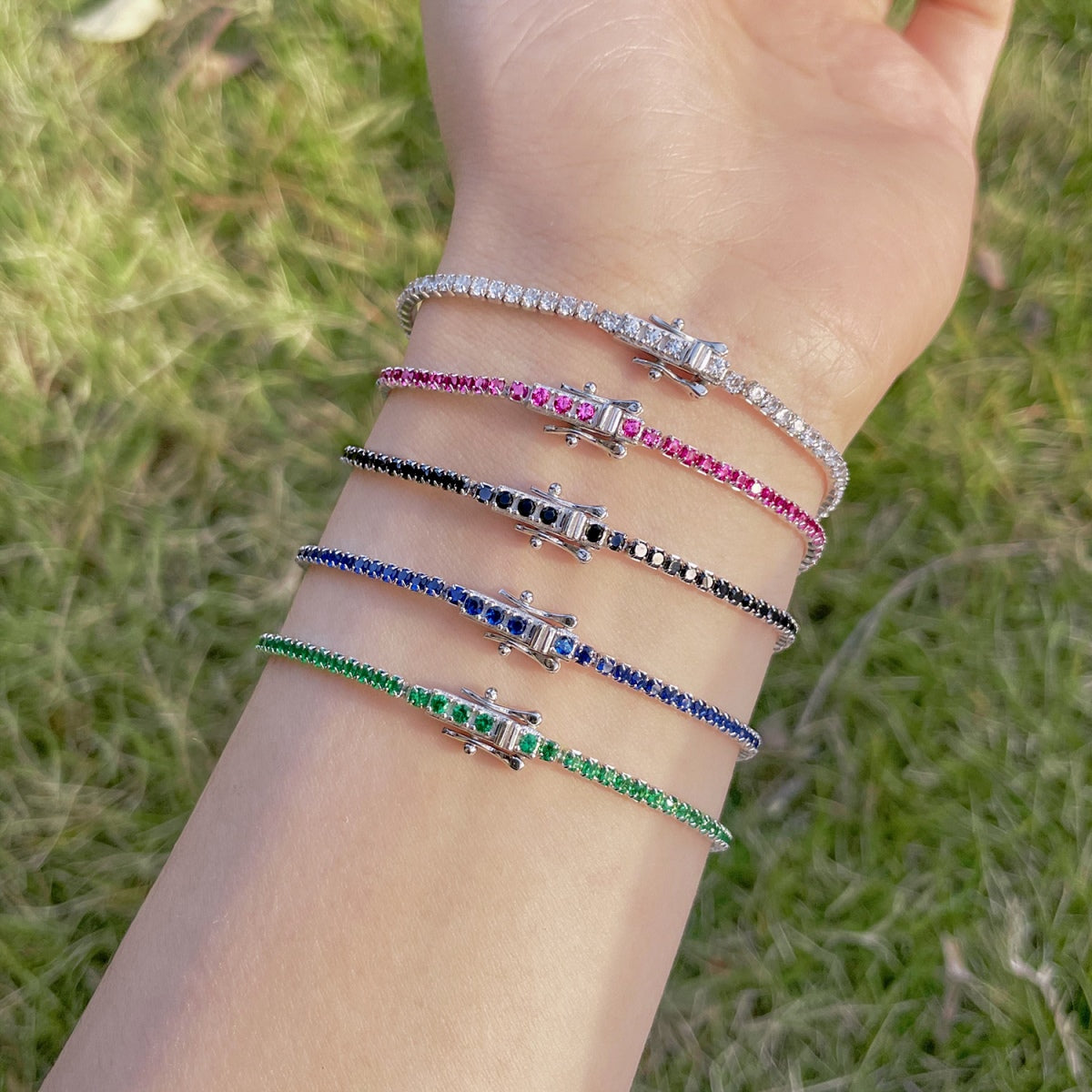 [Raffine] Pulsera de fiesta con corte redondo colorido y radiante