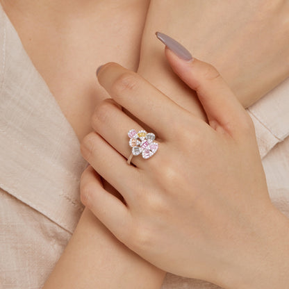 [Raffine] Anillo diario con forma de gota de agua brillante y colorida