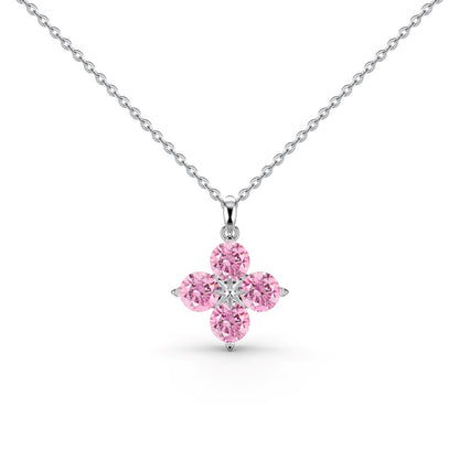 [Raffine]Collar de trébol de cuatro hojas y estrella de ocho puntas
