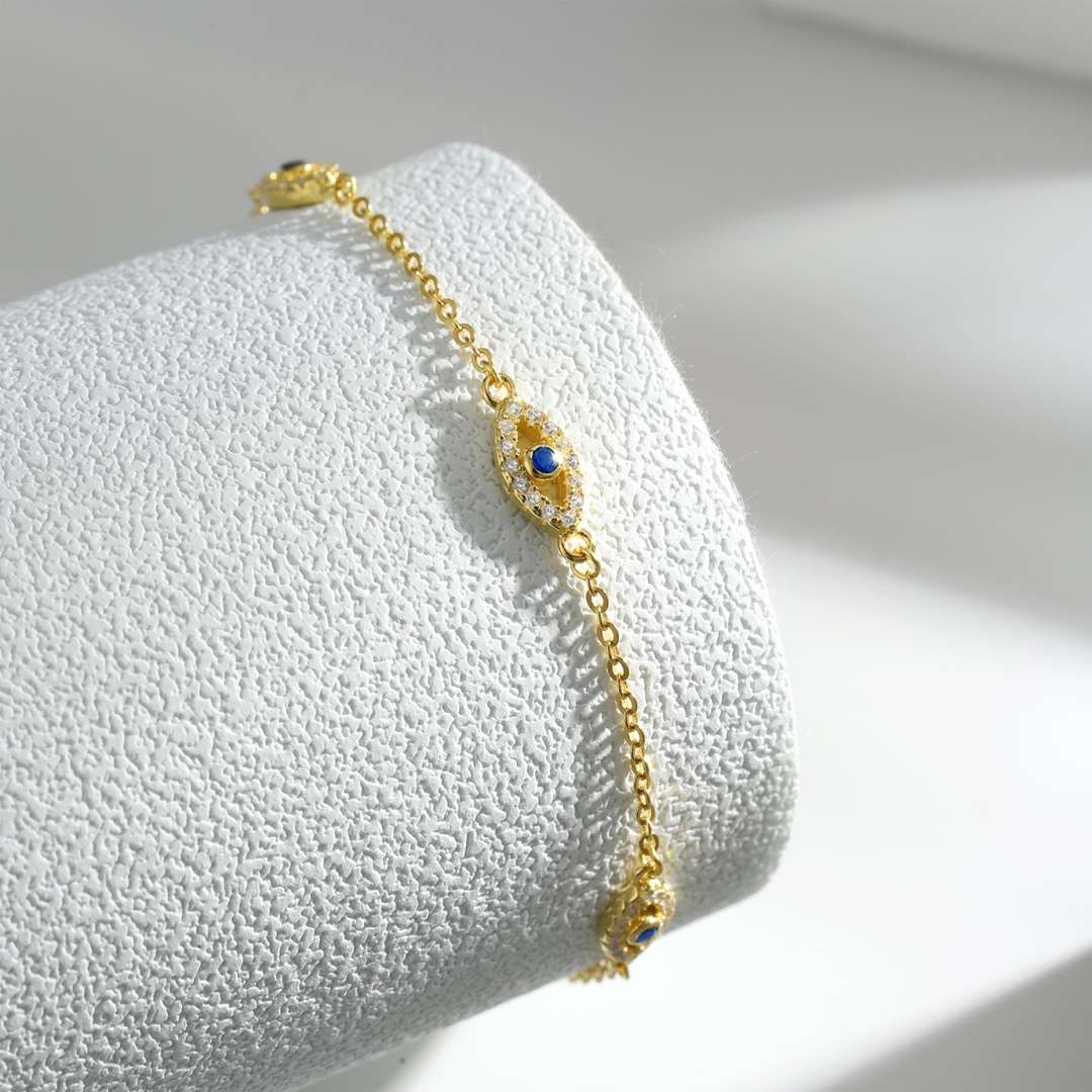 [Raffine]Evil Eye Shape Pendent Necklace