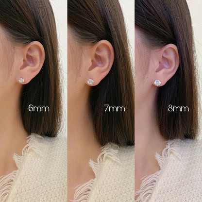 [Raffine]Dainty Round Shape Earrings