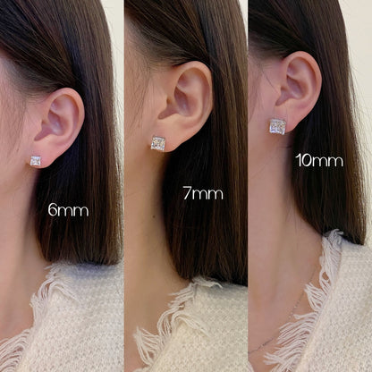 [Raffine]Delicate Square Shape Earrings