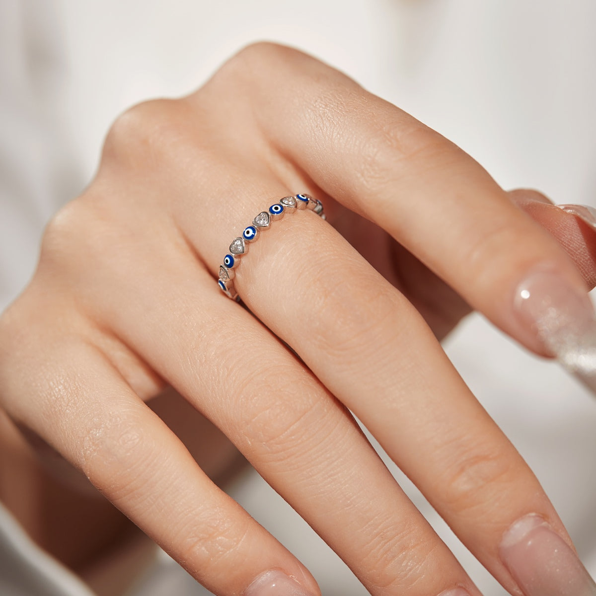 [Raffine] Anillo redondo colorido y radiante para uso diario