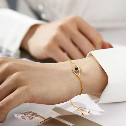 [Raffine] Pulsera con diseño hueco de ojo de diablo