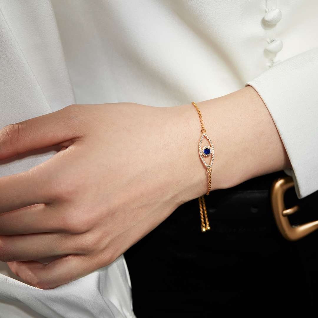 [Raffine] Pulsera con diseño hueco de ojo de diablo