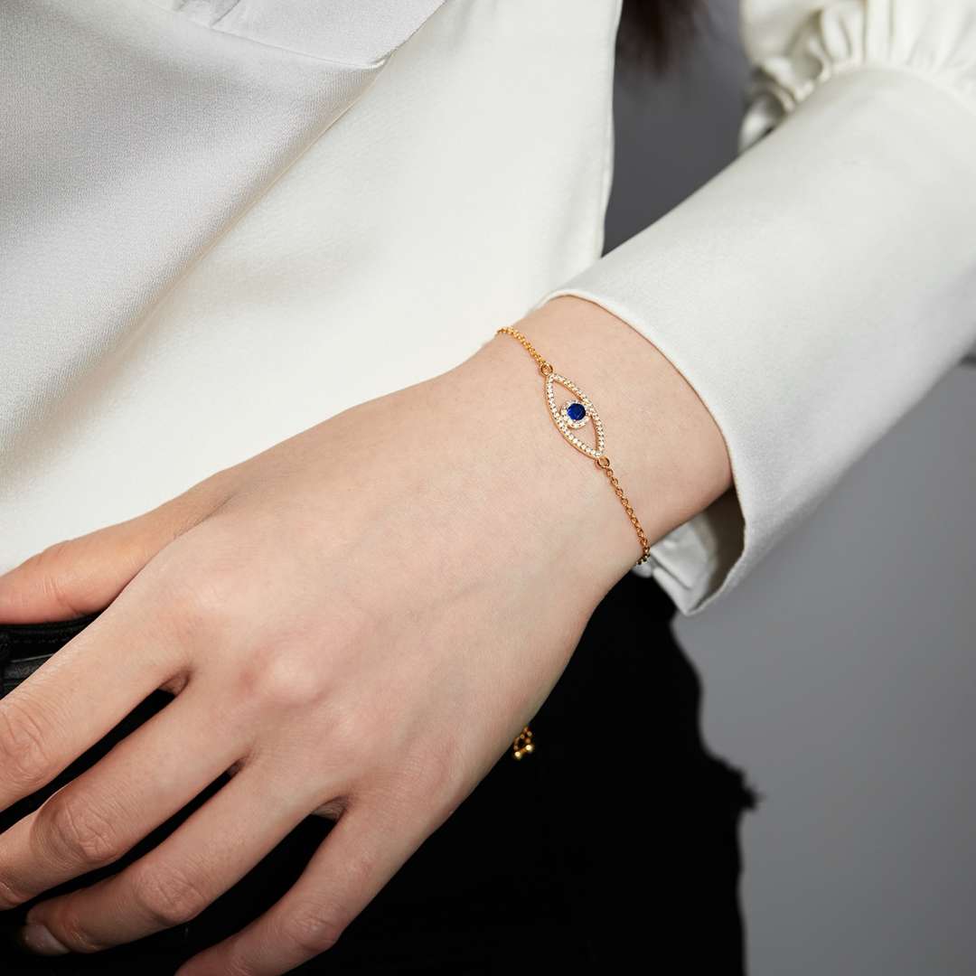 [Raffine] Pulsera con diseño hueco de ojo de diablo