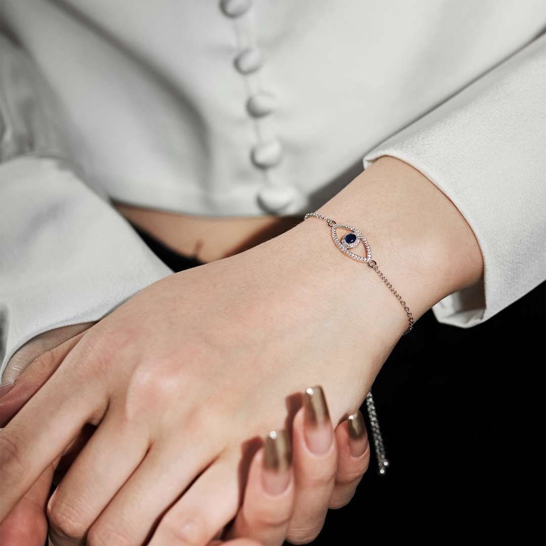 [Raffine] Pulsera con diseño hueco de ojo de diablo