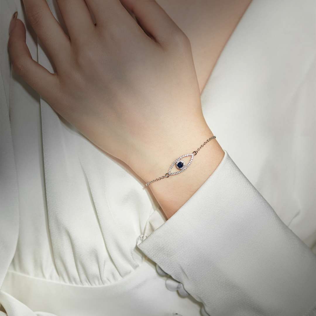 [Raffine] Pulsera con diseño hueco de ojo de diablo