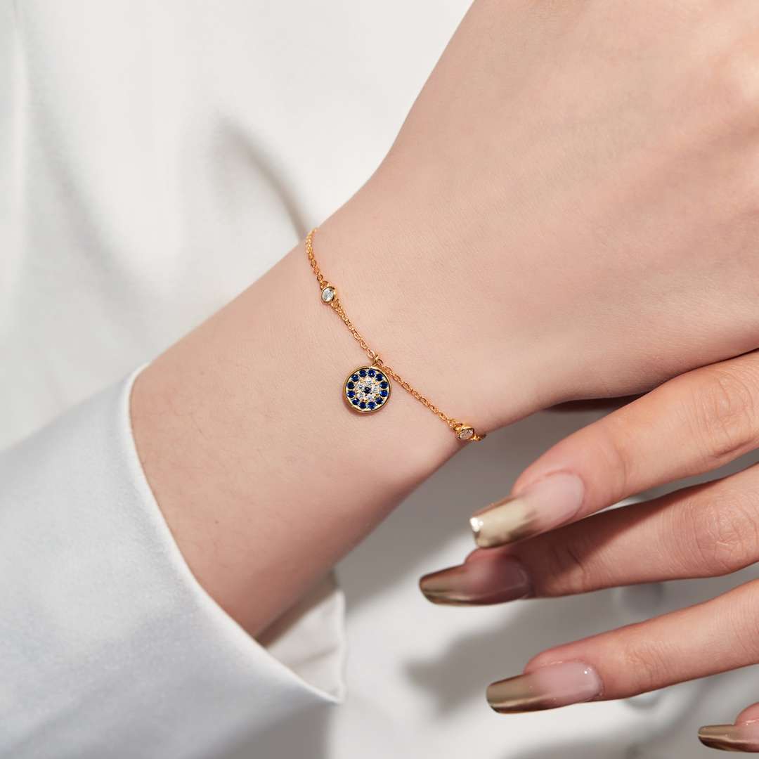 [Raffine]Pulsera redonda de ojo de diablo