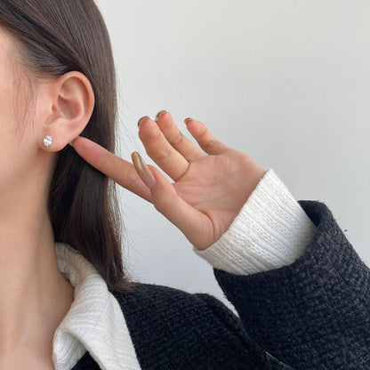 [Raffine]Oval Classic Dignified Elegant Earrings