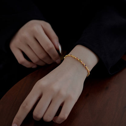 [Raffine] Pulsera de fiesta con corte redondo exquisito y brillante