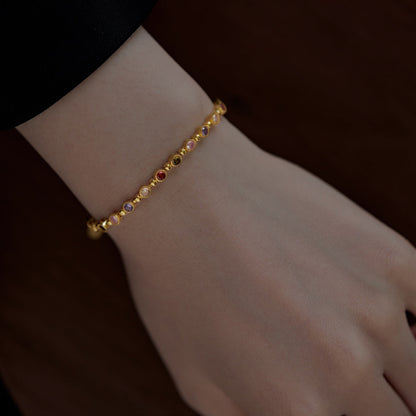 [Raffine] Pulsera de fiesta con corte redondo exquisito y brillante
