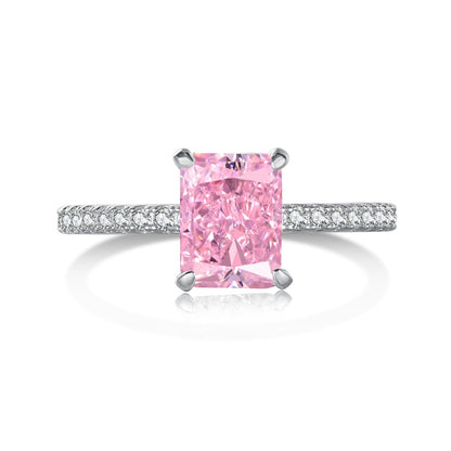 [Raffine] Anillo de fiesta de corte radiante y deslumbrante de 2.0 quilates