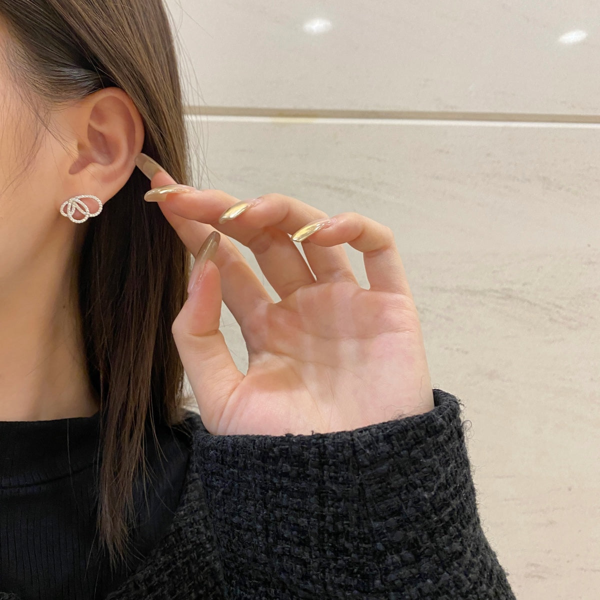[Raffine]Exquisite Butterfly Shape Earrings
