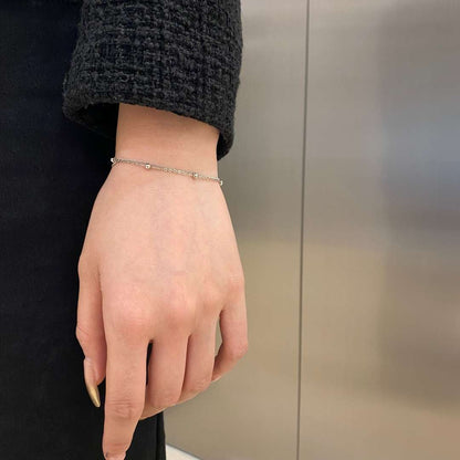 [Raffine]Pulsera delicada de cuentas de doble capa