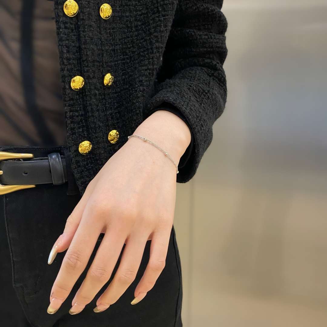 [Raffine]Pulsera delicada de cuentas de doble capa