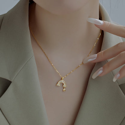 [Raffine]Unique Rainbow Star Necklace