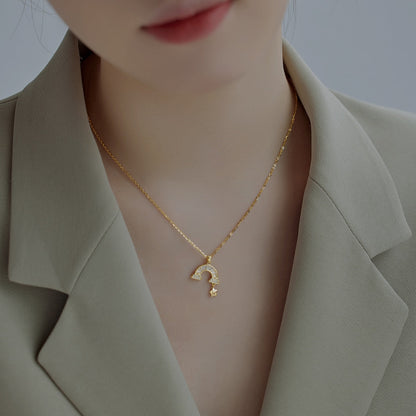 [Raffine]Unique Rainbow Star Necklace