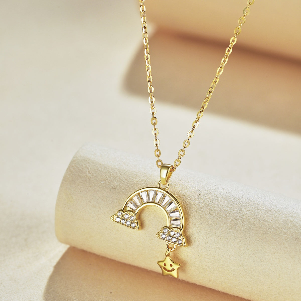 [Raffine]Unique Rainbow Star Necklace