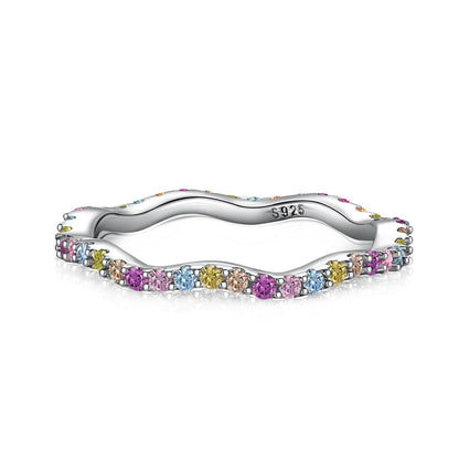 [Raffine] Anillo de fiesta de corte redondo, delicado y colorido