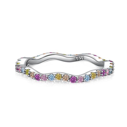 [Raffine] Anillo de fiesta de corte redondo, delicado y colorido