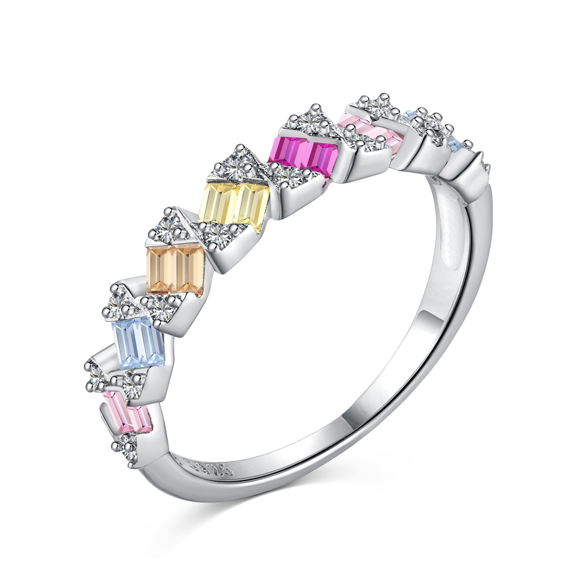 [Raffine] Anillo diario delicado con corte esmeralda vibrante