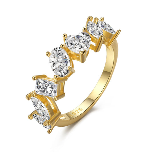 [Raffine] Anillo delicado de múltiples cortes