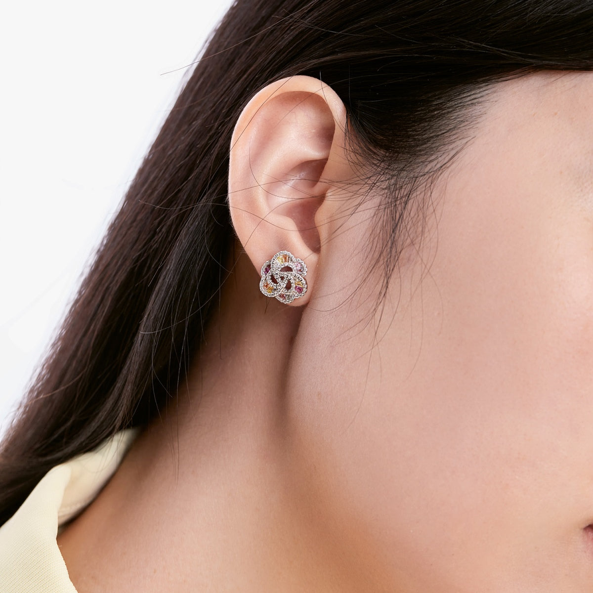 [Raffine]Exquisite Flower Shape Daily Earrings