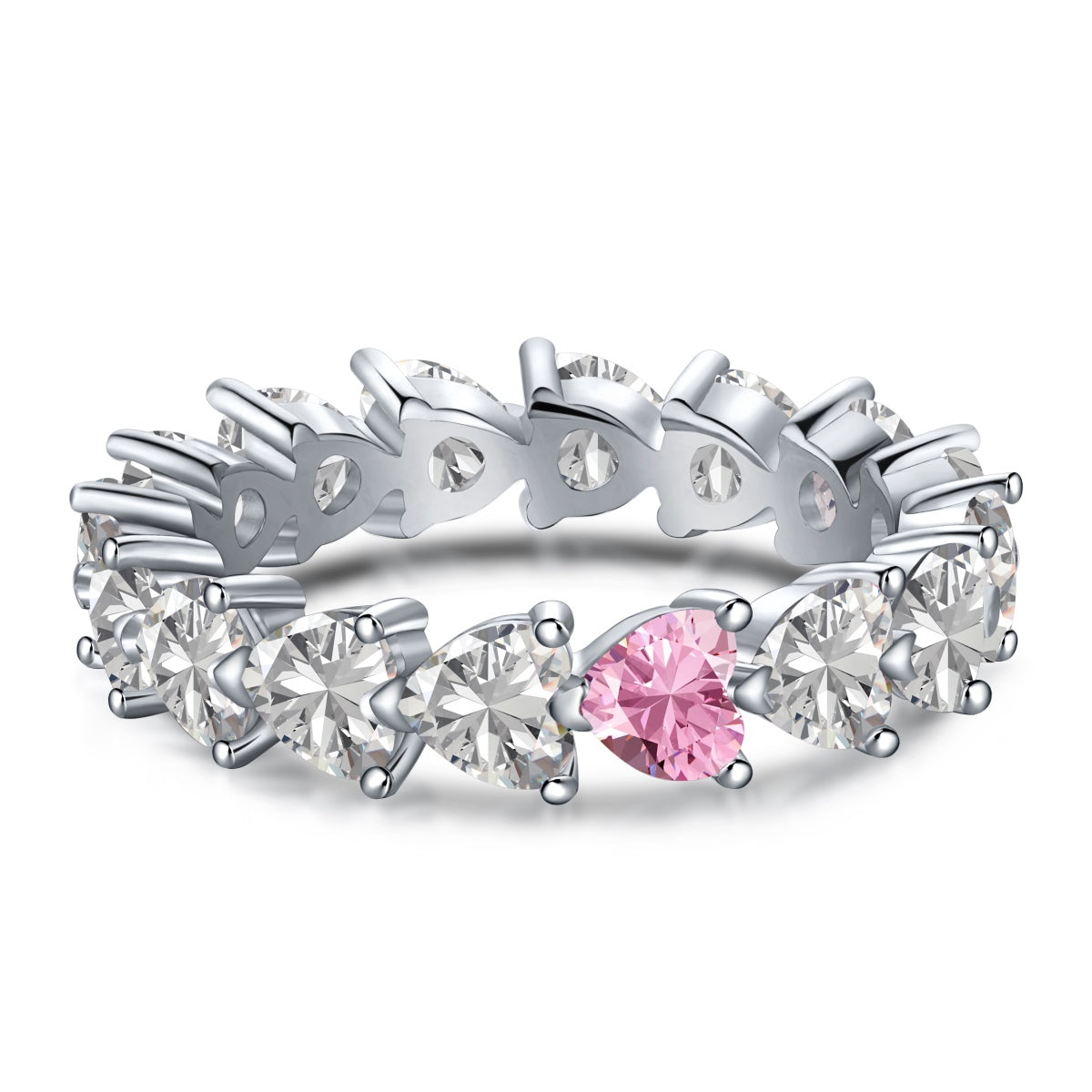 [Raffine] Anillo de amor con corte de corazón radiante de 0,25 quilates