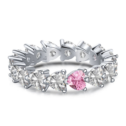 [Raffine] Anillo de amor con corte de corazón radiante de 0,25 quilates