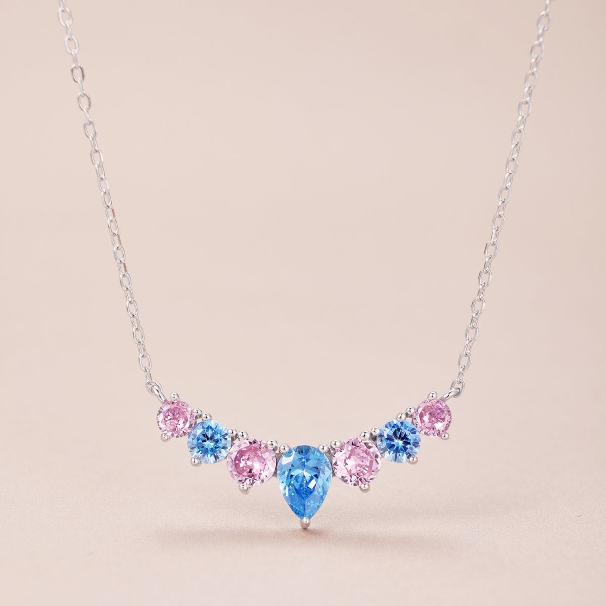 [Raffine]Dainty Colorful Heart Necklace