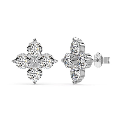 [Raffine]Boucles d'oreilles trèfle à quatre feuilles et étoile à huit branches