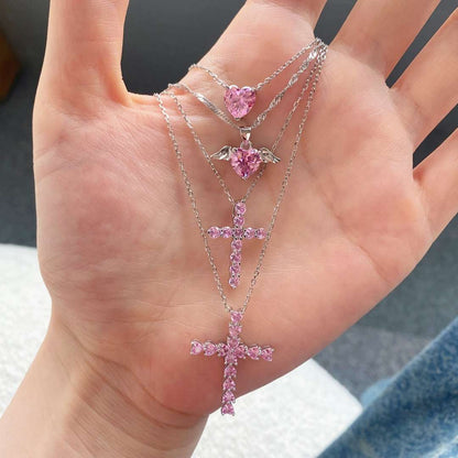 [Raffine] Collier pendentif en pierre principale en forme de cœur