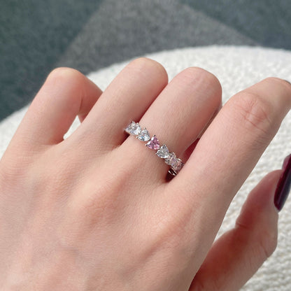 [Raffine] Anillo de amor con corte de corazón radiante de 0,25 quilates
