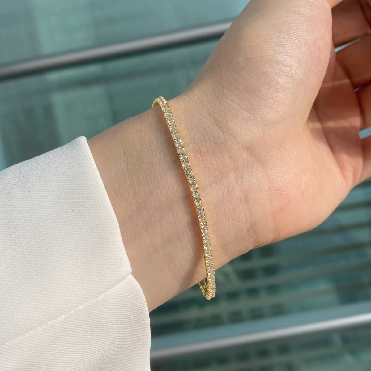 [Raffine] Pulsera de fiesta con corte redondo colorido y radiante