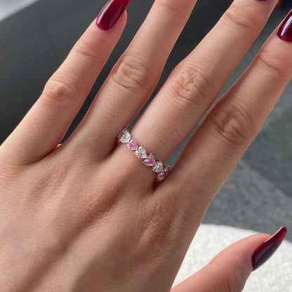 [Raffine] Anillo de amor con corte de corazón radiante de 0,25 quilates