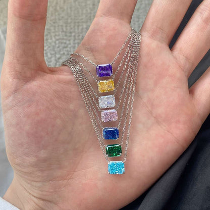 [Raffine] Collier coloré de forme carrée luxueuse