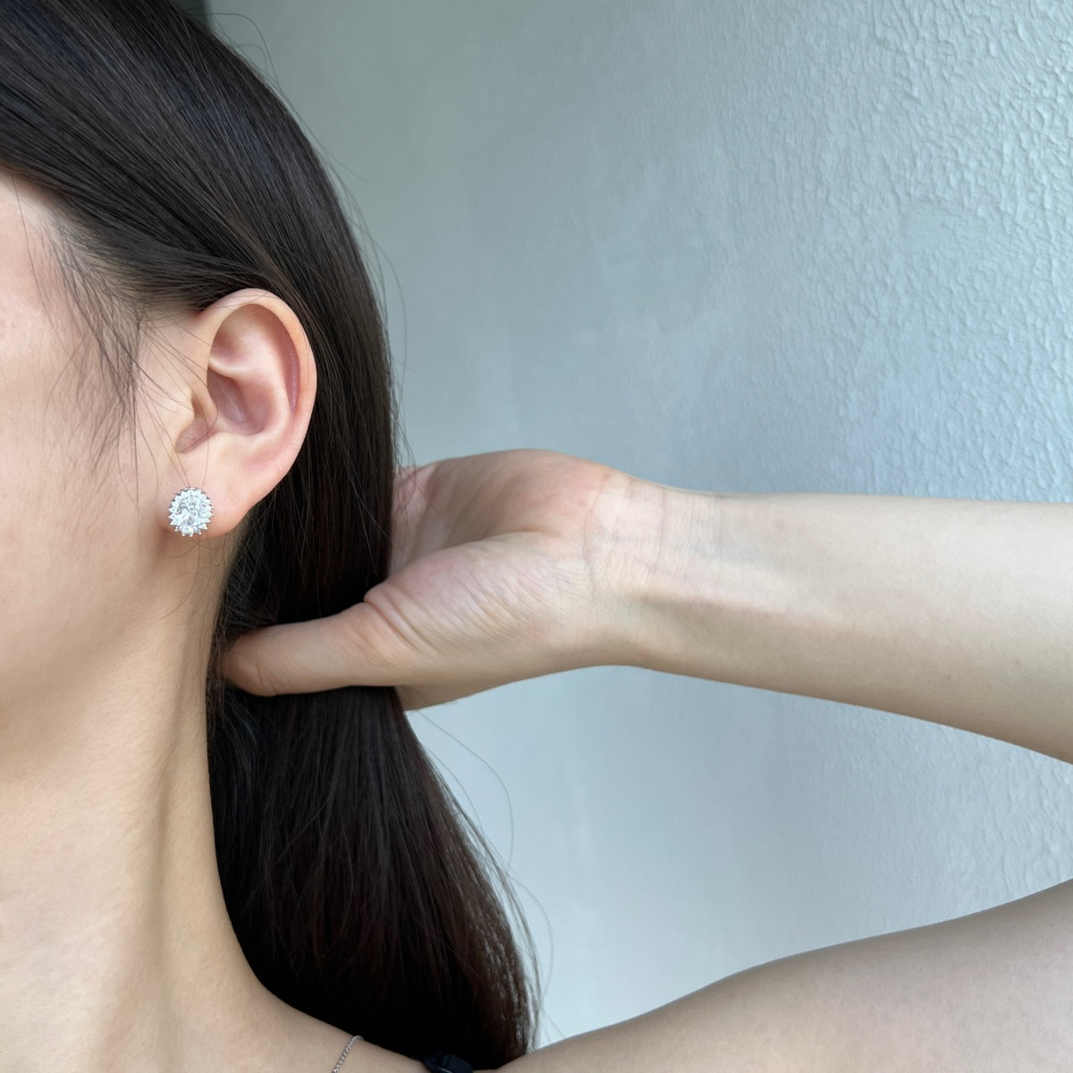 [Raffine]Delicate Radiant Oval Cut Daily Earrings