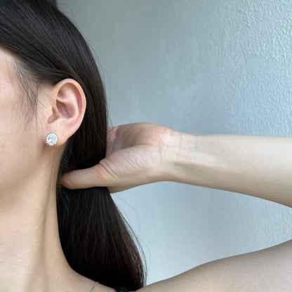 [Raffine]Delicate Radiant Oval Cut Daily Earrings