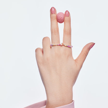 [Raffine] Anillo diario elegante con corte radiante y vibrante en tonos vibrantes