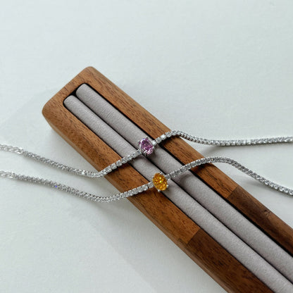 [Raffine] Pulsera diaria de corte ovalado exquisito de 0,75 quilates