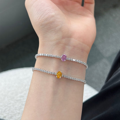 [Raffine] Pulsera diaria de corte ovalado exquisito de 0,75 quilates
