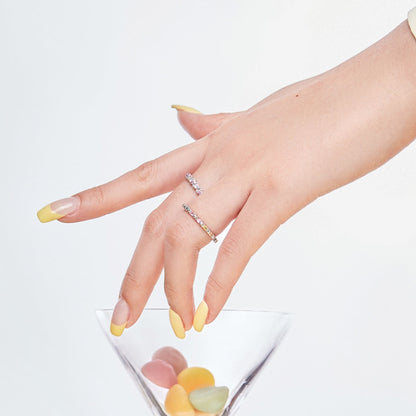 [Raffine] Anillo diario encantador y colorido con corte redondo