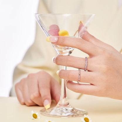 [Raffine] Anillo diario encantador y colorido con corte redondo