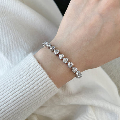 [Raffine] Pulsera elegante con forma de corazón romántico de 0,75 quilates