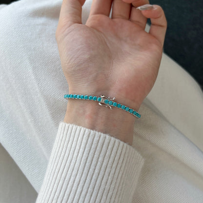 [Raffine] Delicada y encantadora pulsera de tenis con corte redondo