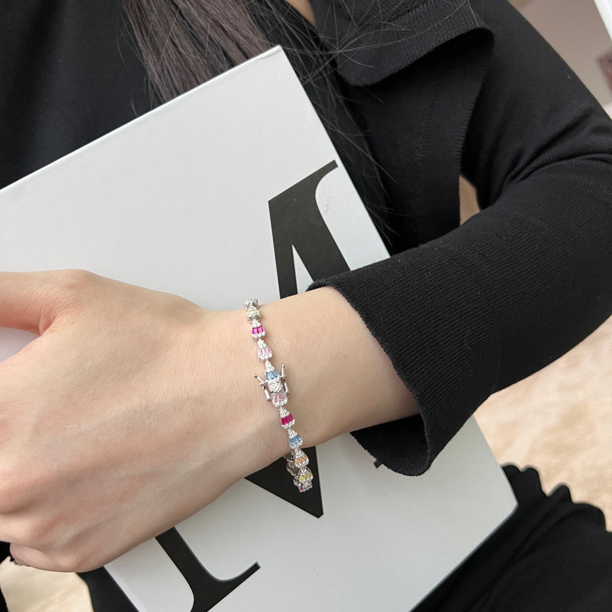 [Raffine] Pulsera diaria con forma de gota de agua radiante