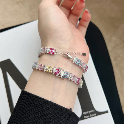 [Raffine] Delicada pulsera de fiesta con múltiples cortes y colores