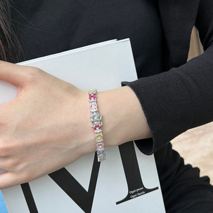 [Raffine] Delicada pulsera de fiesta con múltiples cortes y colores