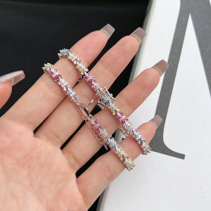 [Raffine] Pulsera de fiesta con corte esmeralda colorido y radiante